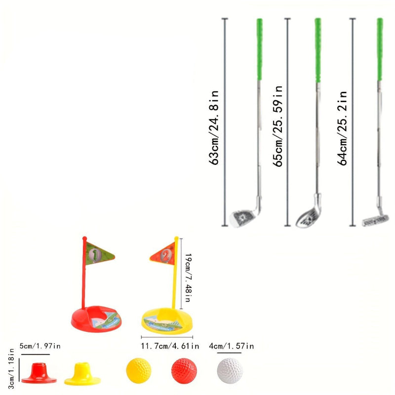 TEETRIQ – Adjustable Kids Golf Set with Telescopic Clubs, 3 Balls & 2 Goals for Ages 3–8