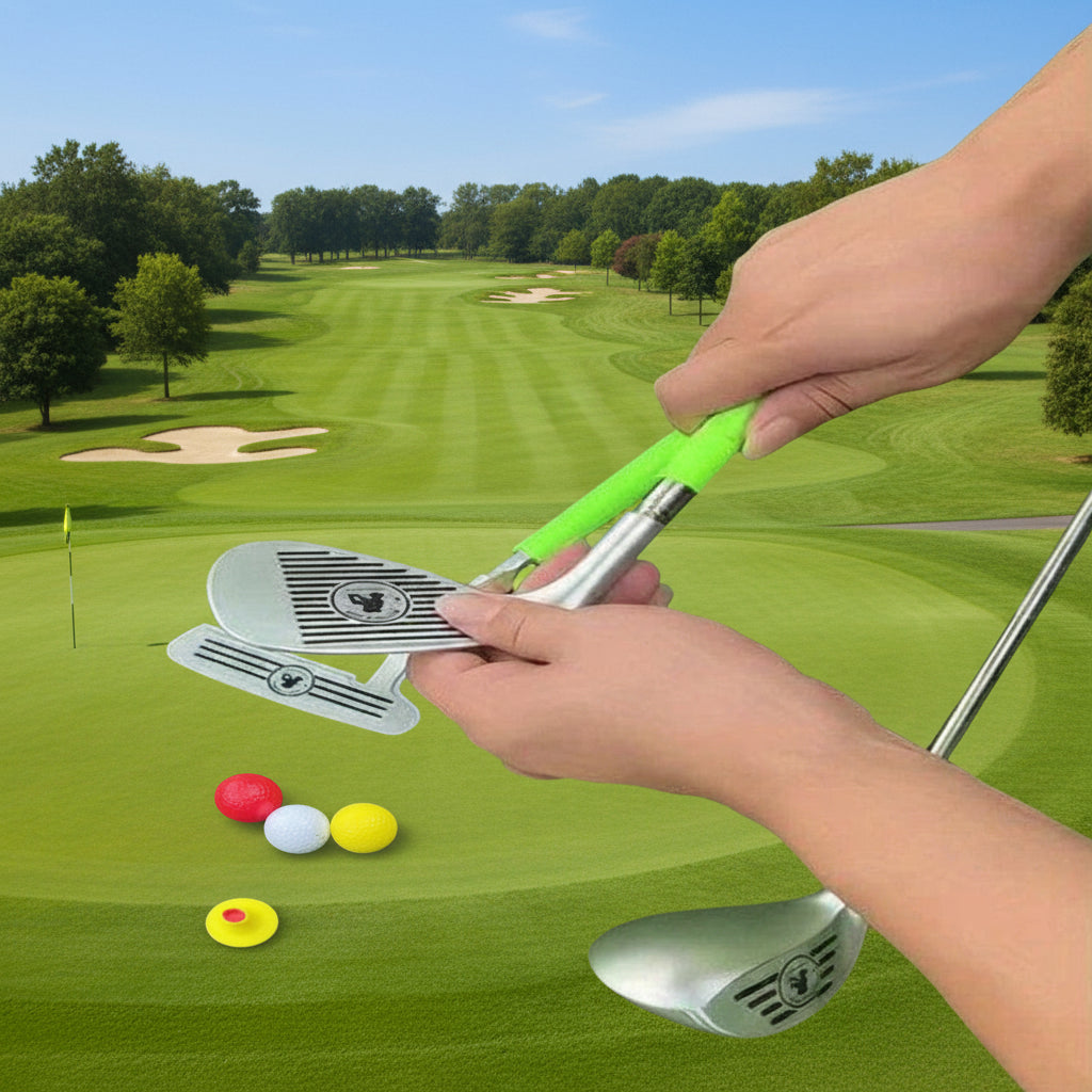 TEETRIQ – Adjustable Kids Golf Set with Telescopic Clubs, 3 Balls & 2 Goals for Ages 3–8