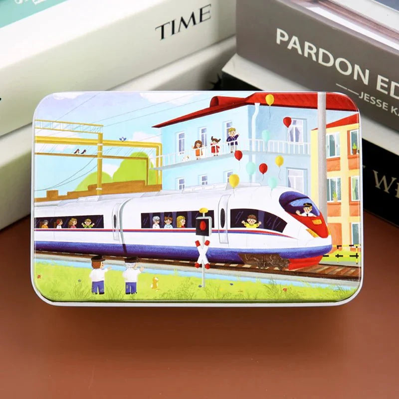 WOODLERN – 60-Piece Colorful Wooden Puzzle for Kids with Animal & Vehicle Designs | Perfect Christmas Gift