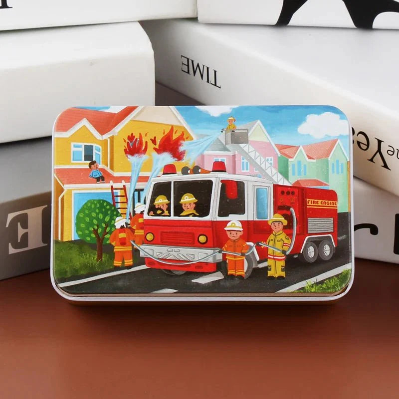 WOODLERN – 60-Piece Colorful Wooden Puzzle for Kids with Animal & Vehicle Designs | Perfect Christmas Gift