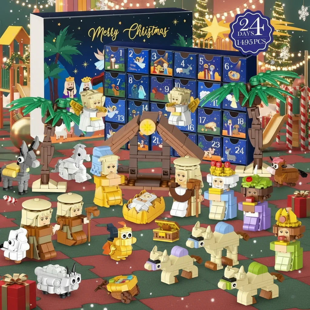 BRICKMAS – Creative DIY Nativity Advent Calendar with 24 Building Blocks