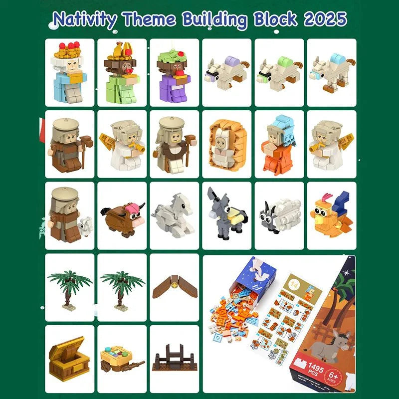 BRICKMAS – Creative DIY Nativity Advent Calendar with 24 Building Blocks