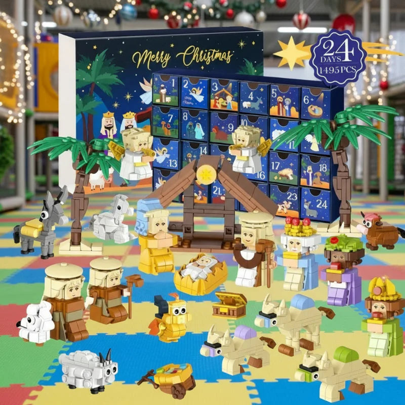 BRICKMAS – Creative DIY Nativity Advent Calendar with 24 Building Blocks