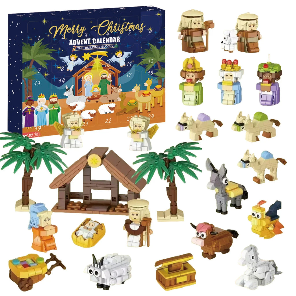 BRICKMAS – Creative DIY Nativity Advent Calendar with 24 Building Blocks