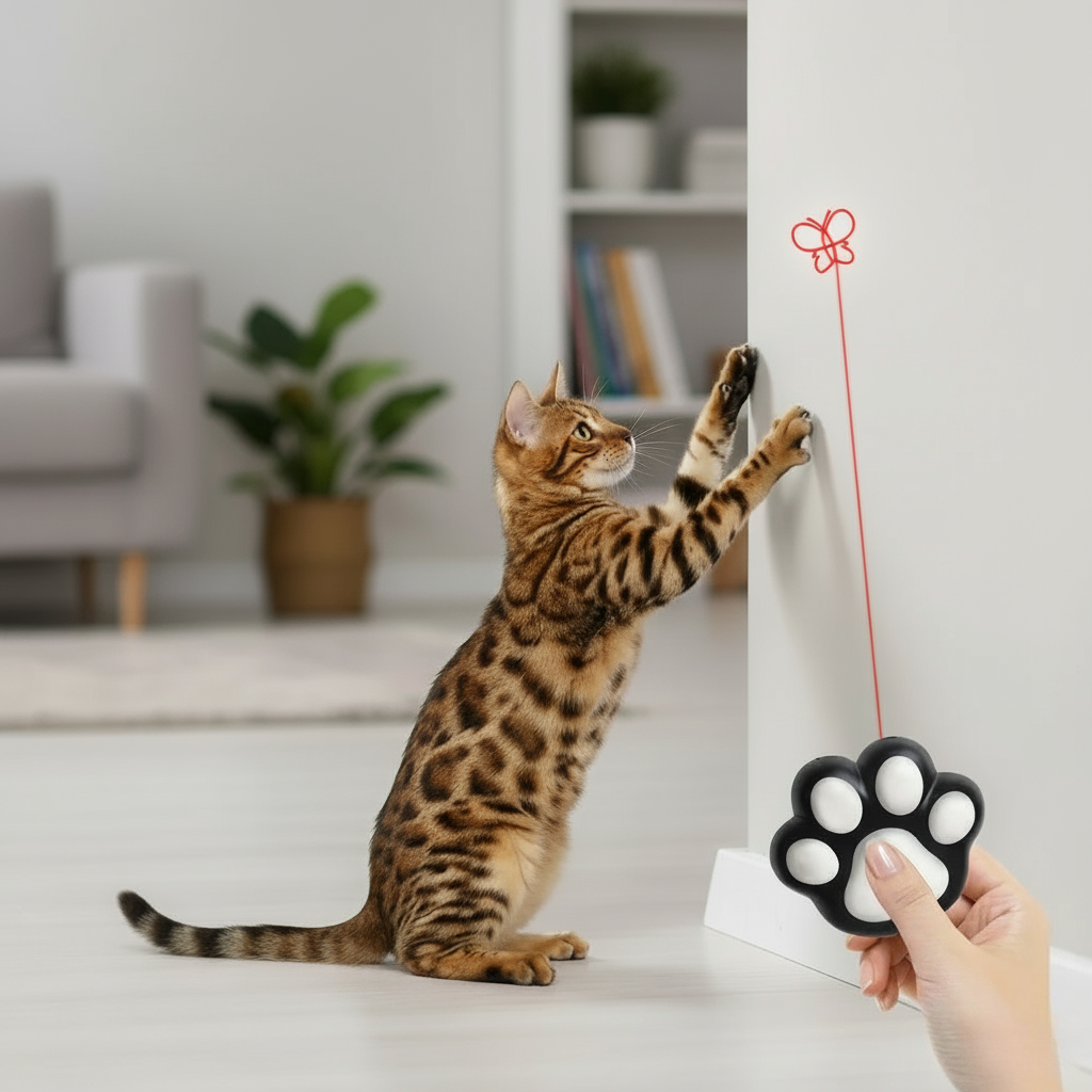 LASERPAW – Interactive Cat Laser Toy with 5 Adjustable Light Patterns