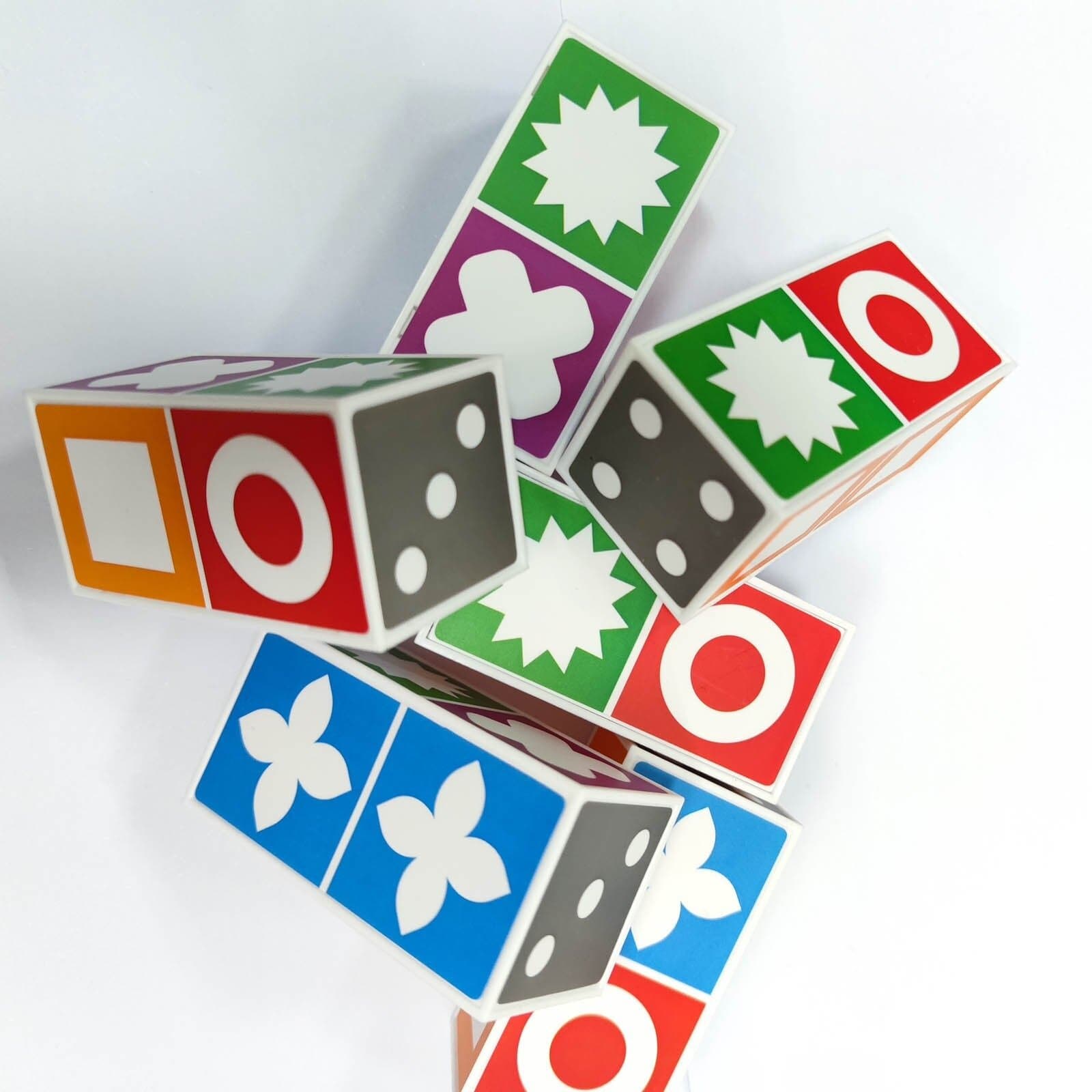 PLAYBLOCKS – 60 Card Pattern Matching Game with 20 Colorful Blocks for Kids & Family Funttern Matching Game with 20 Colorful Playable Blocks