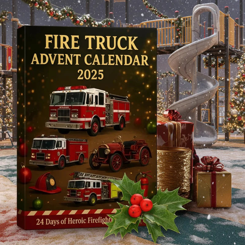 FIRECOUNT – 24-Day Fire Truck Advent Calendar for Kids’ Christmas Countdown