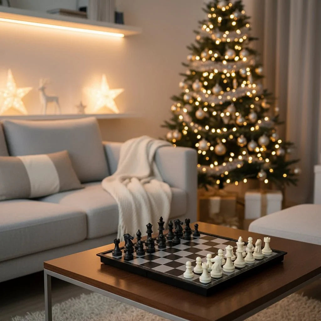 CHESSORQ – Foldable Magnetic Chess Set with Portable Board