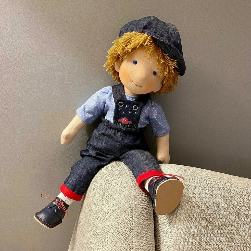 LULLABLY – Handmade All-Cotton Waldorf Doll with 12-Inch Soft Body for Kids