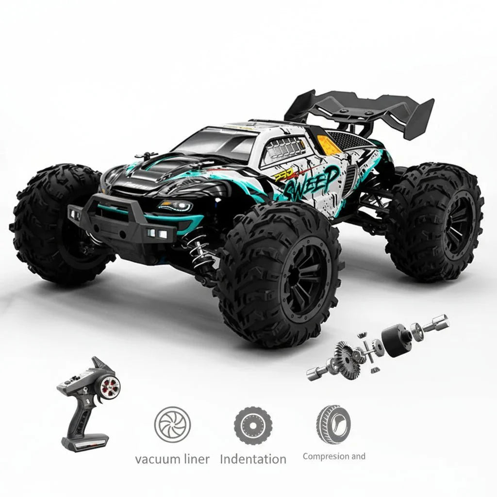 MUDSTORM – 1:16 Electric Off-Road RC Truck with LED Headlights