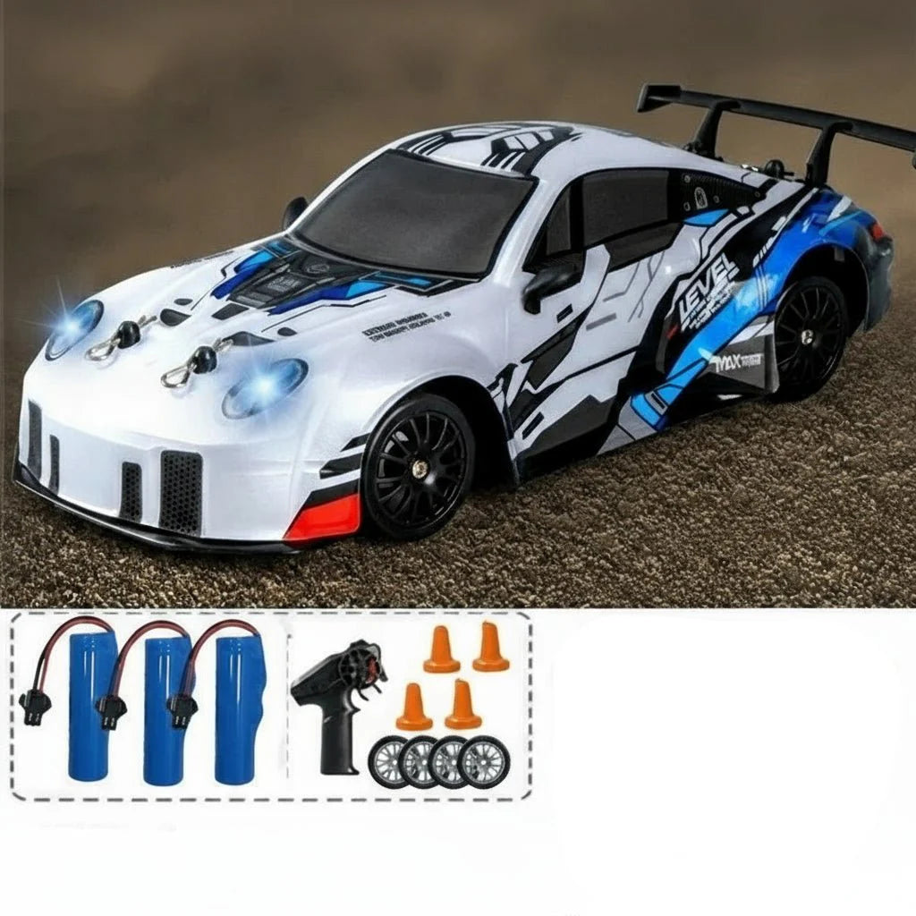 DRIFTRAX – 1:24 High-Speed 4WD RC Drift Car with LED Lights & Dual Tires