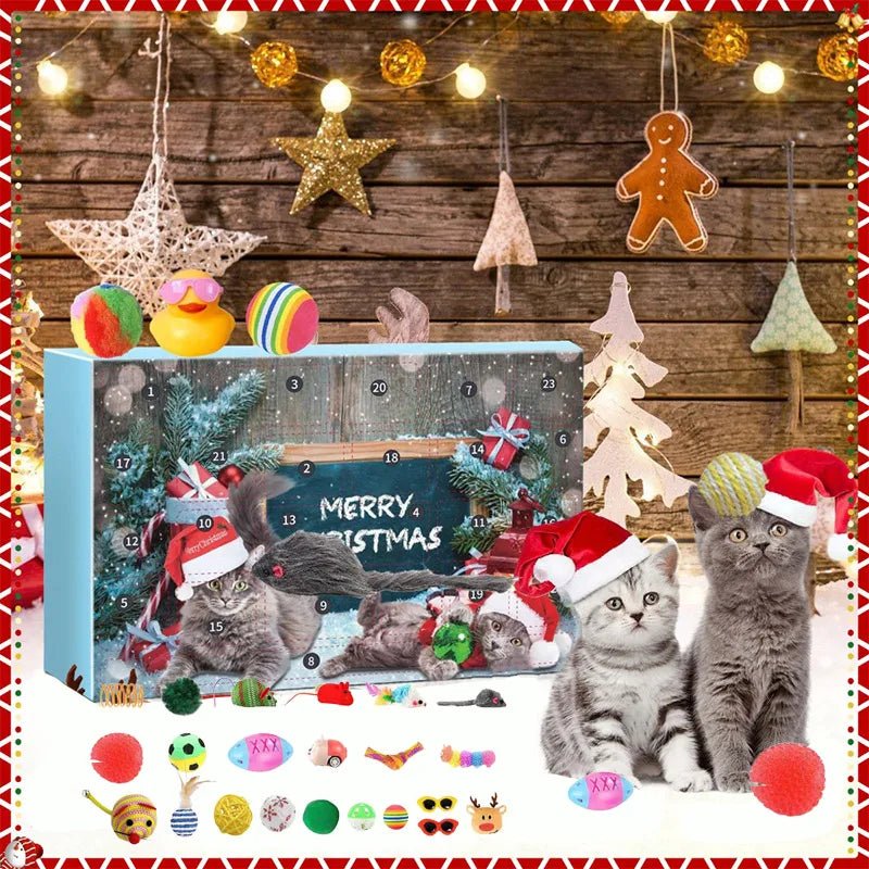 CATCOUNTDOWN – Holiday Advent Calendar with 23 Catnip Toys for Daily Feline Fun