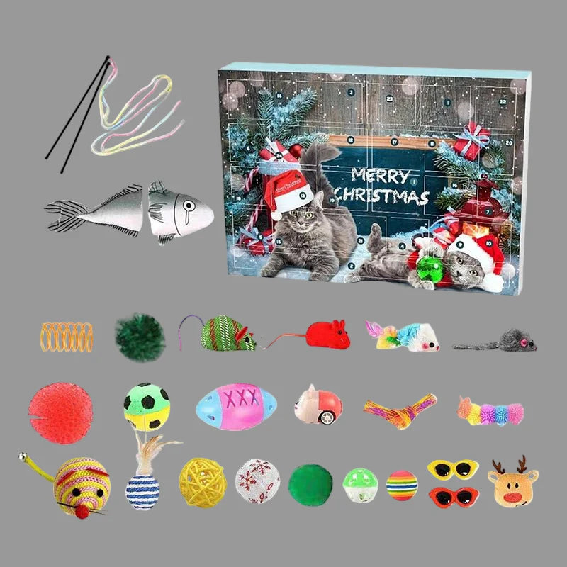 CATCOUNTDOWN – Holiday Advent Calendar with 23 Catnip Toys for Daily Feline Fun