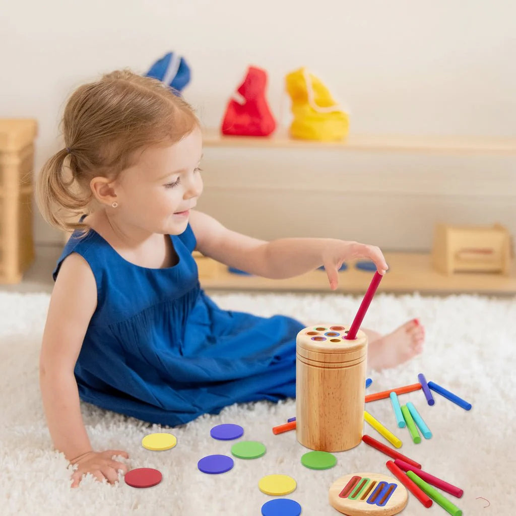 TINYGENIUS – Wooden Sorting & Matching Educational Toy for Early Skill Development