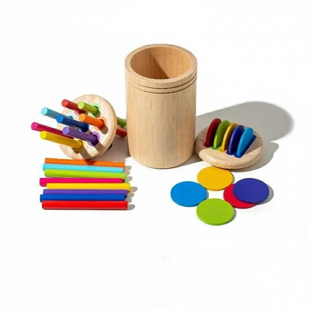 TINYGENIUS – Wooden Sorting & Matching Educational Toy for Early Skill Development