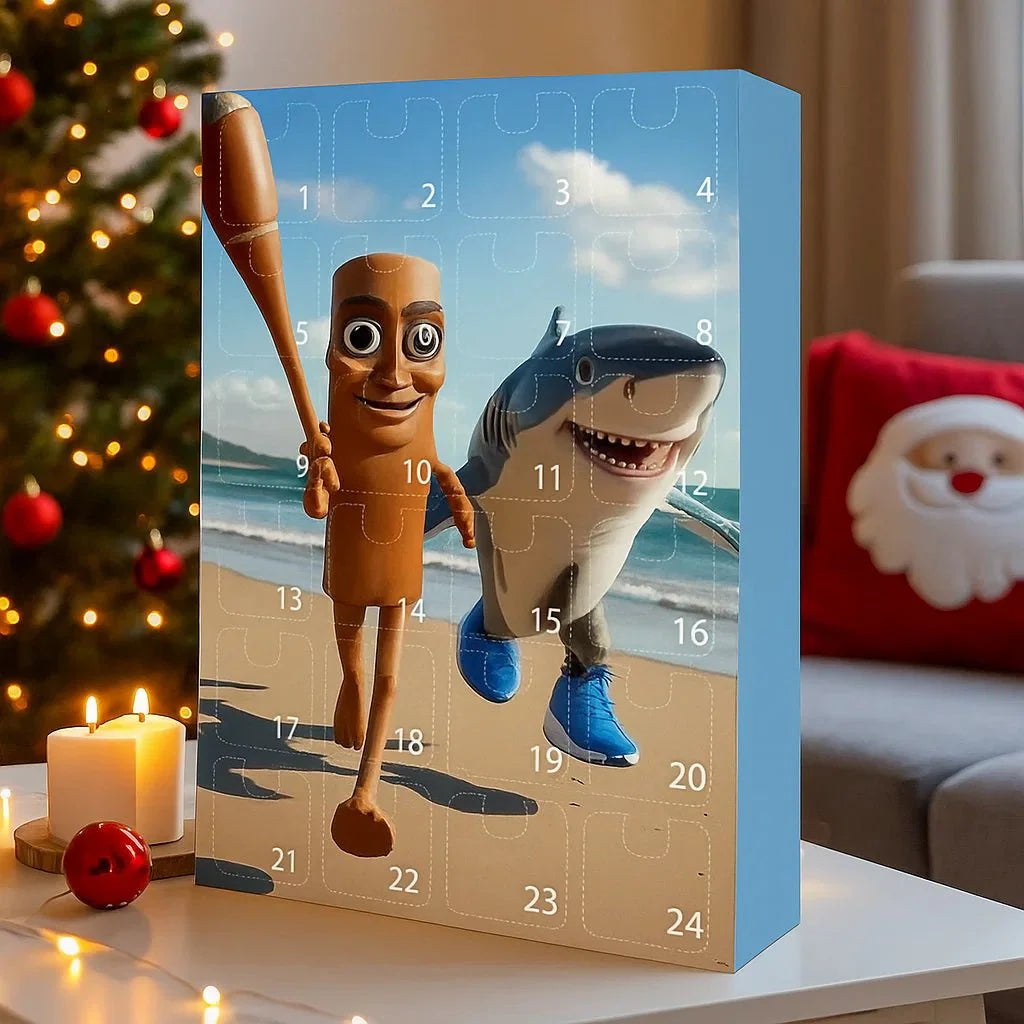 DECORCOUNT – 24-Piece Christmas Countdown Advent Calendar for Festive Decor